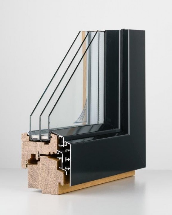 DK88 timber-alu windows - drawings